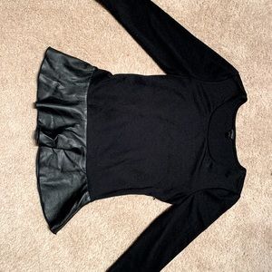 Pleather peplum top